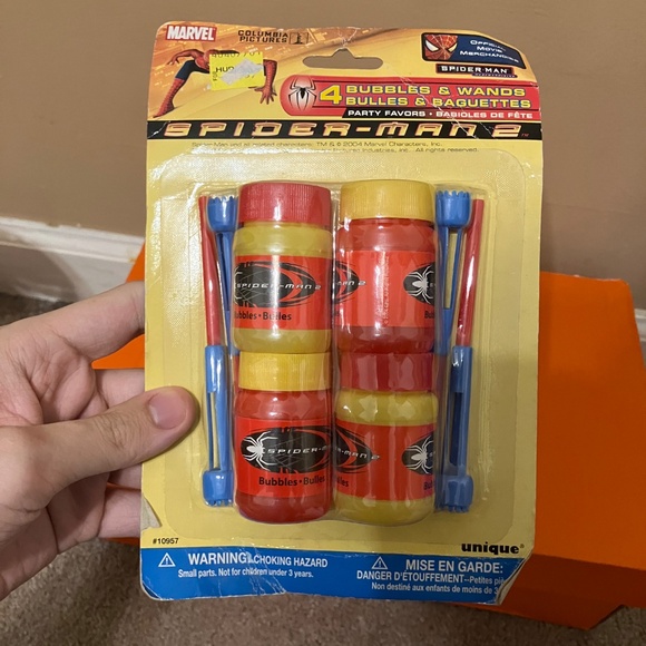 New Vintage 2004 Spider-Man 2 Movie Bubbles & Wand Party Favors Toy Unique 10957 - Picture 2 of 3